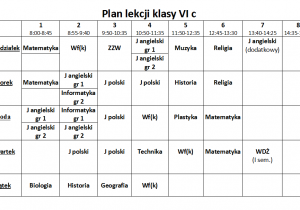 Plan lekcji